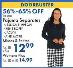 Boscov's Pajama Separates offer