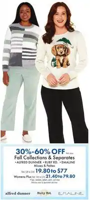 Boscov's Fall Collections & Separates offer