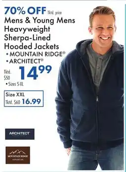 Boscov's Mens & Young Mens Heavyweight Sherpa-Lined Hooded Jackets offer