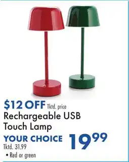 Boscov's Rechargeable USB Touch Lamp offer
