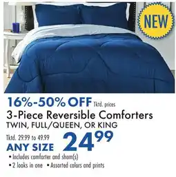 Boscov's 3-Piece Reversible Comforters offer