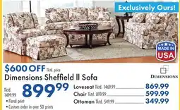 Boscov's Dimensions Sheffield II Sofa offer