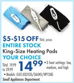 Boscov's ENTIRE STOCK King-Size Heating Pads offer