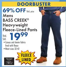 Boscov's Mens BASS CREEK Heavyweight Fleece-Lined Pants offer