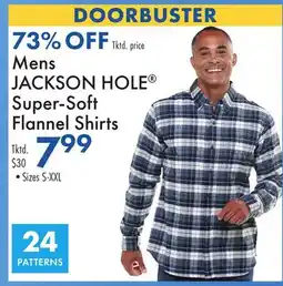 Boscov's Mens JACKSON HOLE Super-Soft Flannel Shirts offer