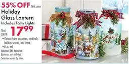Boscov's Holiday Glass Lantern offer