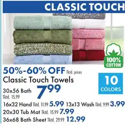 Boscov's Classic Touch Towels offer
