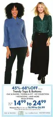 Boscov's Trendy Tops & Bottoms offer
