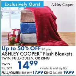 Boscov's ASHLEY COOPER Plush Blankets offer