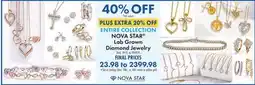 Boscov's ENTIRE COLLECTION NOVA STAR Lab Grown Diamond Jewelry offer