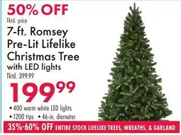 Boscov's 7-ft. Romsey Pre-Lit Lifelike Christmas Tree with LED lights offer