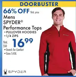 Boscov's Mens SPYDER Performance Tops offer