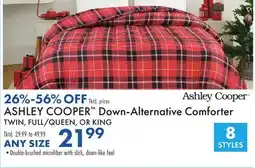 Boscov's ASHLEY COOPER Down-Alternative Comforter TWIN, FULL/QUEEN, OR KING offer