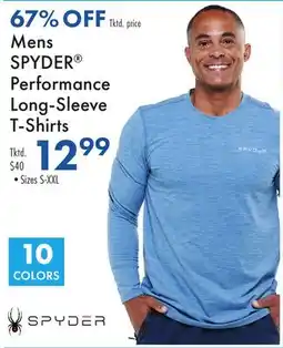 Boscov's Mens SPYDER Performance Long-Sleeve T-Shirts offer