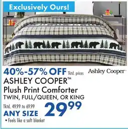 Boscov's ASHLEY COOPER Plush Print Comforter offer