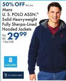 Boscov's Mens U.S POLO ASSN. Solid Heavyweight Fully Sherpa-Lined Hooded Jackets offer