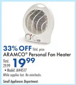 Boscov's ARAMCO Personal Fan Heater offer