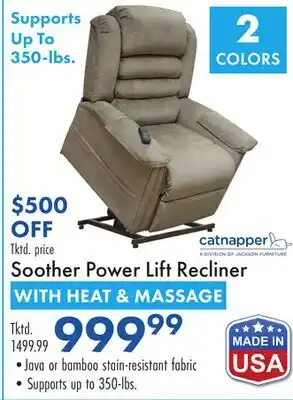 Boscov's price Soother Power Lift Recliner WITH HEAT & MASSAGE offer
