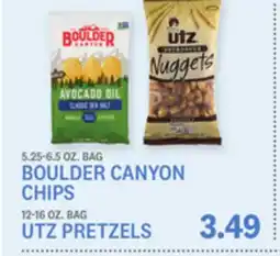 Kings Food Markets 5.25-6.5 OZ. BAG BOULDER CANYON CHIPS 12-16 OZ. BAG UTZ PRETZELS offer