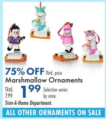 Boscov's Marshmallow Ornaments offer