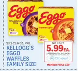 Kings Food Markets KELLOGG'S EGGO WAFFLES FAMILY SIZE offer
