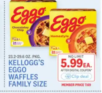 Kings Food Markets KELLOGG'S EGGO WAFFLES FAMILY SIZE offer