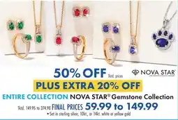 Boscov's ENTIRE COLLECTION NOVA STAR Gemstone Collection offer