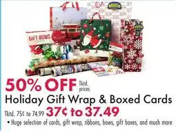 Boscov's Holiday Gift Wrap & Boxed Cards offer