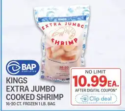 Kings Food Markets KINGS EXTRA JUMBO COOKED SHRIMP offer