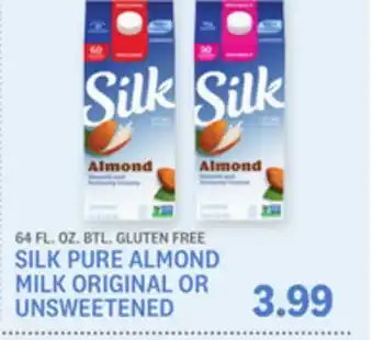 Kings Food Markets SILK PURE ALMOND MILK ORIGINAL OR UNSWEETENED offer