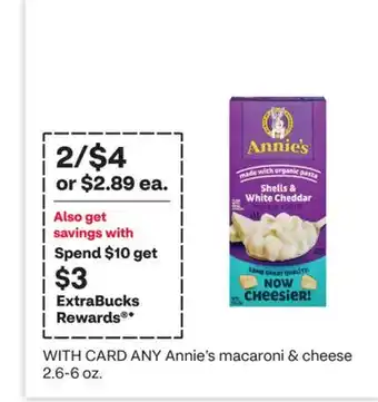 CVS ANY Annie's macaroni & cheese offer