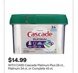CVS Cascade Platinum Plus 26 ct., Platinum 34 ct. or Complete 43 ct offer