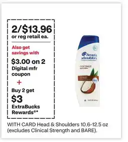 CVS Head & Shoulders 10.6-12.5 oz offer
