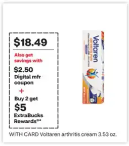 CVS Voltaren arthritis cream offer