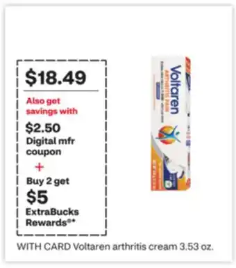 CVS Voltaren arthritis cream offer