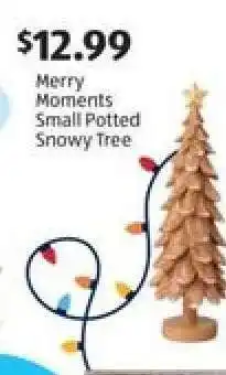 Aldi Merry Moments Small Potted Snowy Tree offer