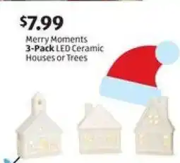Aldi Merry Moments 3-Pack LED Ceramic Houses or Trees offer