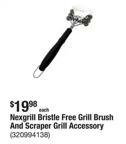 The Home Depot Nexgrill Bristle Free Grill Brush And Scraper Grill Accessory offer