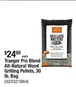 The Home Depot Traeger Pro Blend All-Natural Wood Grilling Pellets, 30 lb. Bag offer