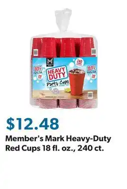 Sam's Club Member's Mark Heavy-Duty Red Cups 18 fl. oz., 240 ct offer