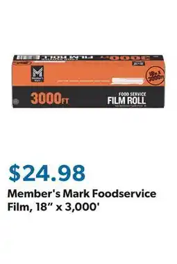 Sam's Club Member's Mark Foodservice Film, 18 x 3,000' offer