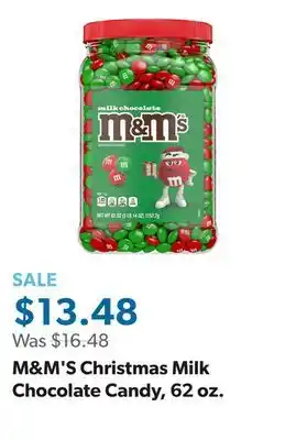 Sam's Club M&M'S Christmas Milk Chocolate Candy, 62 oz offer