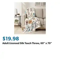 Sam's Club Adult Licensed Silk Touch Throw, 60 x 70 offer