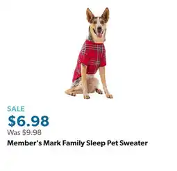 Sam's Club Member's Mark Family Sleep Pet Sweater offer