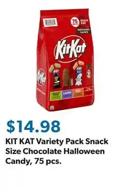 Sam's Club KIT KAT Variety Pack Snack Size Chocolate Halloween Candy, 75 pcs offer