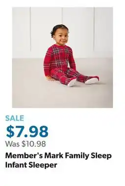 Sam's Club Member's Mark Family Sleep Infant Sleeper offer