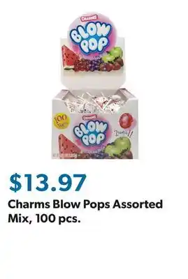 Sam's Club Charms Blow Pops Assorted Mix, 100 pcs offer
