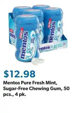 Sam's Club Mentos Pure Fresh Mint, Sugar-Free Chewing Gum, 50 pcs., 4 pk offer