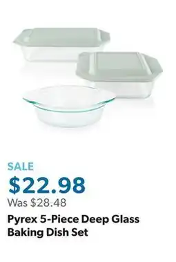Sam's Club Pyrex 5-Piece Deep Glass Baking Dish Set offer