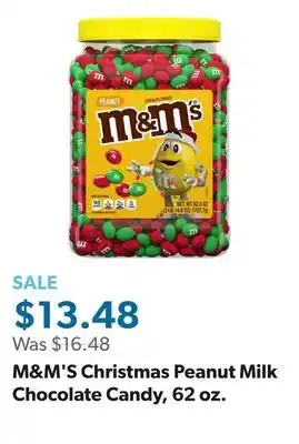 Sam's Club M&M'S Christmas Peanut Milk Chocolate Candy, 62 oz offer